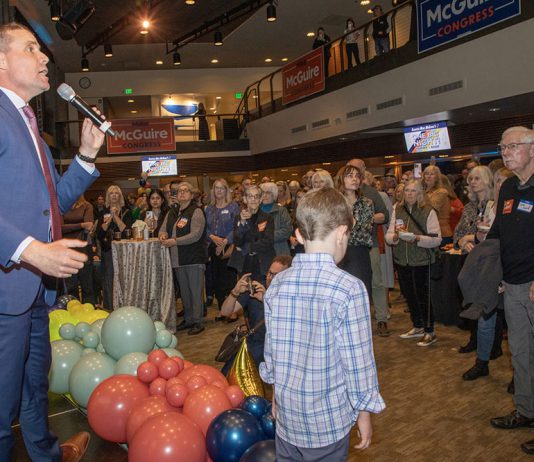 Mike McGuire in action