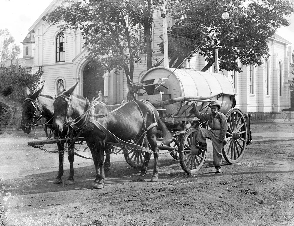 Water wagons in Healdsburg