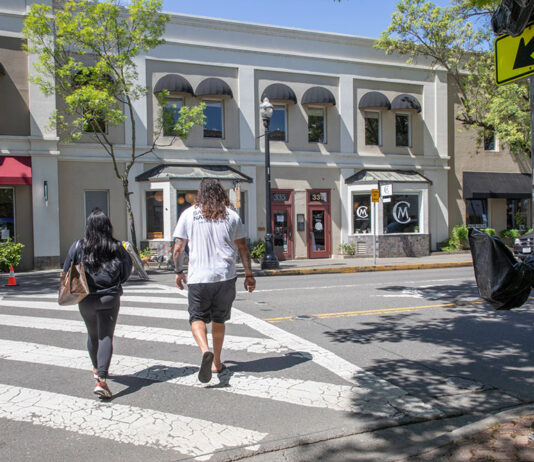 Crosswalk in Healdsburg