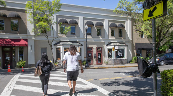 Crosswalk in Healdsburg