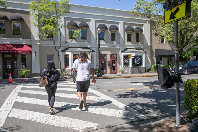 Crosswalk in Healdsburg