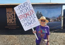 Demonstrator on No Kings 3