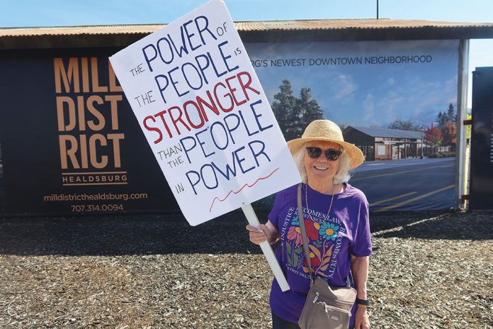 Demonstrator on No Kings 3