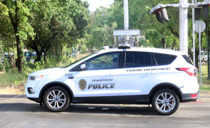 Healdsburg police at the tracks