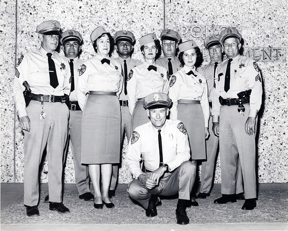 Albert Giorgi and police staff
