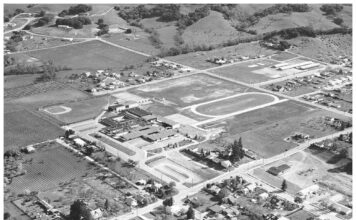 Overhead Healidsburg view