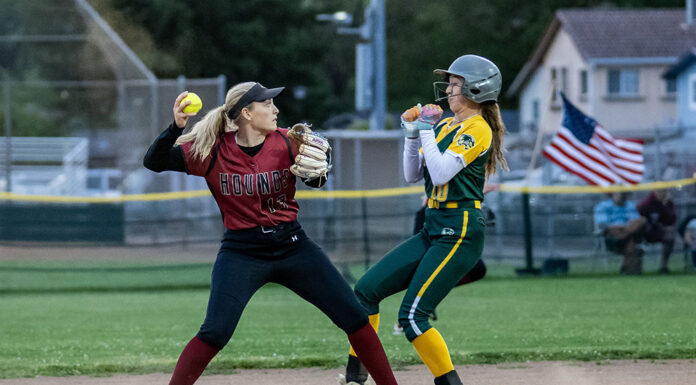 Hounds’ big inning isn’t big enough Second baseman and runner