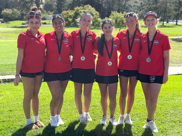 INDIVIDUAL TEAM This year’s varsity girls golf team, from left: Natalia Arreguin, Amber Dhiman, Zella Santana, Brooklyn Viramontes, Keira Au and Siena Yeilding.